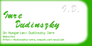 imre dudinszky business card